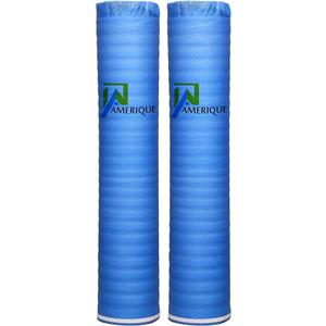 400SQFT AMERIQUE 2MM Premium Flooring Padding 3-in-1 Heavy Duty Foam Blue, 200SF/Roll, Pack of 2 Underlayment, with Tape & Vapor Barrier