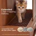 Extra Large Cat Litter Box with Drawer, Hidden Litter Box Enclosure Litter Trap Corridor, Lid Top Covered Litter Pan with Carbon Filter, Odor Control, Leakproof and Easy to Clean, Large Space 21.6"L x 19.7"W x 18.9"H