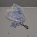 Geosar 54 Pieces 7 Types Acrylic Snowflake Decorations Snowflake Crystal Ornaments for Christmas Tree Party Hanging(Blue)