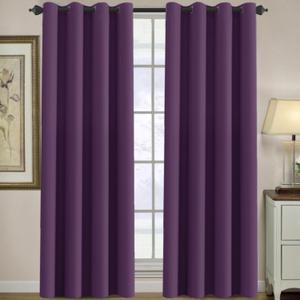 H.VERSAILTEX Preminum Blackout Curtains for Living Room/Patio Door Thermal Insulated Window Treatment Curtain Panels for Bedroom, Girls Bedroom Curtains - 52 x 96 in Long , Plum Purple (1 Panel)