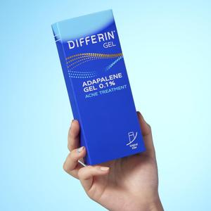 Differin Acne Treatment Gel, 180 Day Supply, Retinoid Treatment for Face with 0.1% Adapalene, Gentle Skin Care for Acne Prone Sensitive Skin, 45g Tube