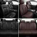 MINGBRON Car Seat Covers,Car Seat Protector Waterproof,Seat Covers Full Set, Car Seat Protectors,Automotive Seat Covers Fit for Most Cars Brown