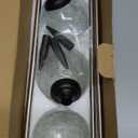 GIGALUMI Solar Garden Lights Outdoor Decorative for Yard 3 Pack, Solar Globe Lights Outdoor Waterproof, Multi-Colored Changing Garden Globes Cracked Glass Ball with LED Lights