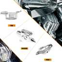 Motorcycle Rear Brake Master Cylinder Cover Fit For Harley Touring Electra Glide Road Glide Road Kings Street Glide 2008-2025 Chrome