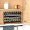 SpaceAid Spice Rack Organizer with 32 Spice Jars, 386 Spice Labels, Chalk Marker and Funnel Set for Cabinet, Countertop, Pantry, Cupboard or Door & Wall Mount - 32 Jars, 15.3" W 10.8" H, Black
