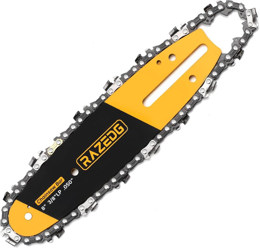 8" Pole Saw Bar and Carbide Chain Combo, 3/8" LP .050" 33DL