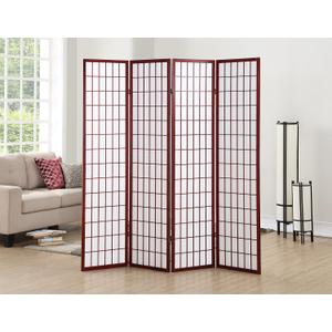 Roundhill Furniture Oriental Shoji 4 Panel Screen Room Divider, Cherry