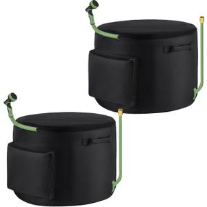 2 Pack Garden Water Hose Holder Storage Bags Hold 150 ft Hose, Water Hoses Pot for Outside or Inside Holds, with Entry Hole, Storage Bag for Garage, RV, Warehouse, Garden Tools