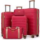 Luggage Sets 5 Piece Durable Suitcase Set with Spinner Wheels, Hard Shell Carry on Luggage with TSA Lock, Large Checked Travel Suitcases for Men and Women