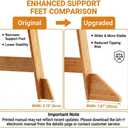 COSYLAND Foldable Toddler Standing Tower - Adjustable Height Folding Step Stool Kids Toddler Kitchen Stool for Learning and Cooking - Ages 18 Months to 6 Years with Safety Net Natural