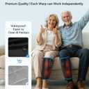 FIT KING Cordless Calf Massager with Heat & Compression Rechargeable Leg Massager for Circulation, Edema, RLS & Pain Relief, 3 Heat Levels, 3 Modes & Intensities, Portable, Mom, Dad, Athlete Gift