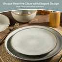 GBHOME Dinnerware Sets for 6, 24 Pieces Ceramic Plates and Bowls Set
