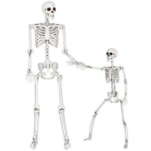 Letapapa 5.4 Ft & 3 Ft Halloween Skeleton Decorations, 2 Packs Halloween Life Size Full Body Human Bones with Movable Joints for Holora Buddeor Halloween Decorations Haunter