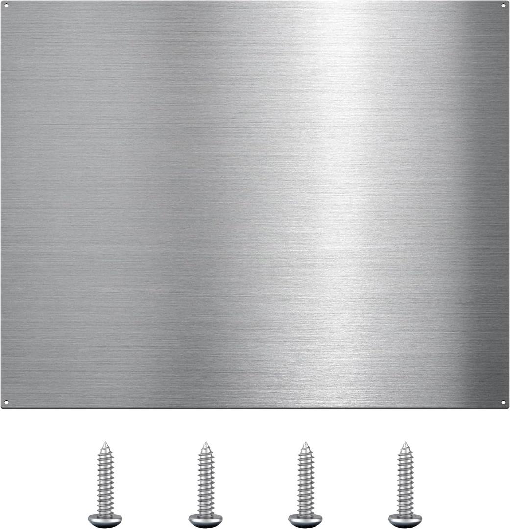 30" x 24" Stainless Steel Backsplash Panel for Kitchen - Ultra Thin Flush Mount Splash Guard for Stove, Range Hood & Wall | Heat, Stain Resistant with Pre-Drilled Holes | Modern Metal Backsplash