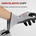 ANSI A3 Cut Resistant Gloves, Double-Layer Nitrile-Coated Safety Gloves For Automotive Repair, Heavy Machinery Processing, Logistics Handling, Woodworking, Durable, Machine WashableL (Large)