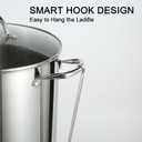 GreatChef Stock Pot Stainless Steel for Cooking Riveted Handle, Heavy Duty Vessel,Induction Compatible All Cooktops in Use, Dishwasher & Oven Safe (8 Quart + Laddle))