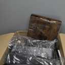 Simple Houseware 2-Tier Rolling Utility Cart with Lockable Wheels and Wood Top, Metal Storage Organizer Trolley for Kitchen, Bathroom, Office, Craft Room, Rustic Brown