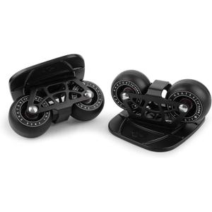 FreeSkates Portable Roller Road Drift Skates Plate, with Aluminum Alloy Deck Non-Slip, Board Split Skateboard with PU Wheels High-end Bearings (Medium, Black)