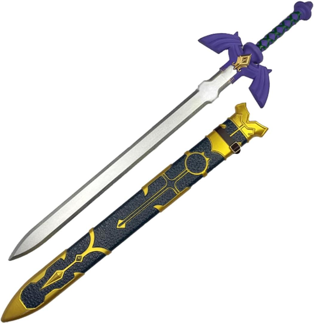 otaku gear 37 Inch Heroic Master Foam Sword with Plastic Scabbard Prop for Cosplay LARP Halloween Costume and Display