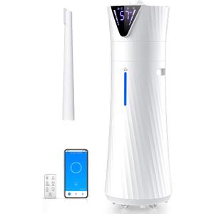 17L/4.5Gal Humidifier Large Room, Smart Quiet Ultrasonic Cool Mist Humidifiers for Bedroom, Covers 2000ft², 56H Runtime, 24H Timer, 3 Mist Modes Humidifiers for Home, Office, Plants, White