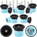 10 Pcs Variable Arc Nozzle, 6 Van Sprinkler Heads Replacement Compatible with Pop Up Sprinkler Adjustable 0 - 360 Pattern Spray Head Nozzle for Garden Lawn Yard Irrigation