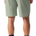 Athletic Running Shorts for Men 7" Lightweight Quick Dry Gym Shorts with Zipper Pockets for Casual, Workout, Travel (Green, L)