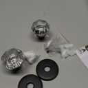 2 Pc CLCTK Glass Door Knobs Interior with Lock, Octagon Crystal Privacy Round Matte Black Door Knobs for Bedroom Bathroom