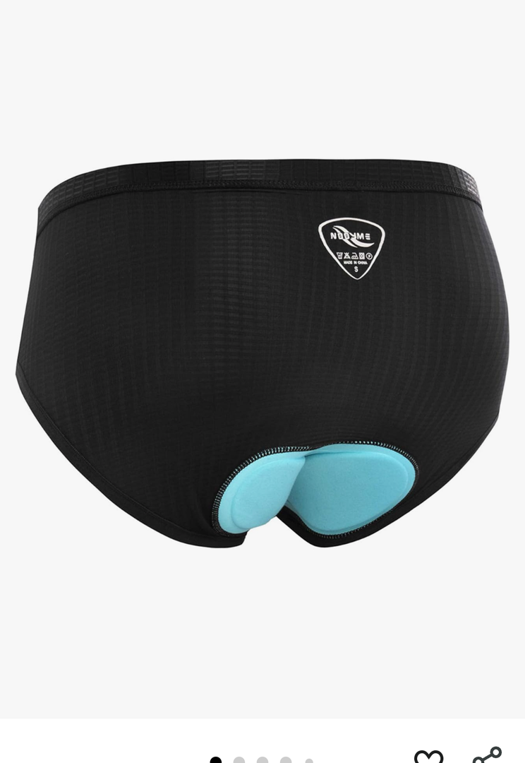 NOOYME Women Bike Underwear Gel 3D Padded Printed Design Bicycle Briefs Cycling Underwear Shorts Size S