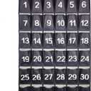 Numbered Cell Phones and Calculator Holder Classroom Pocket Chart Wall Door Hanging Organizer for Sundries (36 Pockets with Digital)