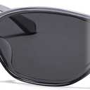 Wrap Around Sunglasses for Women Men Curved Rectangle Sun Glasses Fashion Trendy Fashion Shades