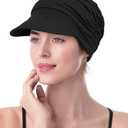 Soft Bamboo Baseball Cap for Chemo Women (Black)