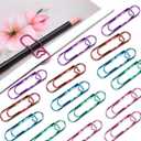 20PCS 2.75'' Colorful Heart Pen Clips and Holders, Metal Pen Clips, Paper Clip Pen Holders for Journal, Planner, Office School Supplies (Blue, Pink, Purple, Green, Red)