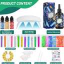 UV Resin Kit with Light, 200g Ultraviolet Fast Curing UV Epoxy Resin Set with UV Light Crystal Hard Type Resin Glue Jewelry Making Supplies Starter Tools for Adult DIY Craft Molds Necklace Pendant