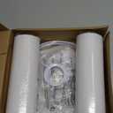 Small Lampshades Set of 2, White Linen Drum Lampshades, 8.66" Top x 8.66" Bottom x 7.87" High Lamp Shade, Lamp Shades Replacement for Table and Floor Lamps, Pendant Light, Handcrafted, Easy Assembly