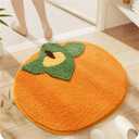 Ankah Fruit Bath Mats Cute Bathroom Rugs, Particularly Absorbent, Very Soft, and Dry Fast that Fits for Kid's Room, Bathroom or Other Room, 21.6" x 22.8", Persimmon