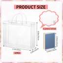 Woric 6 Pack Large Clear Gift Bags with Handle, 11.8"X3.9"x9.8" Plastic Valentine's Day Bags Shopping Bag for Small Business Gifts Party Favors