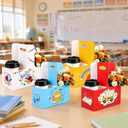 Konsait 12 Pack Back to School Cup Carrier with Gift Tags & Ribbons, Disposable Cardboard 2 Cup Holders for Coffee, Treats, Flowers, Gifts and More