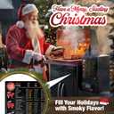 Santa's Meat Smoking Guide - Must Have Smoker Accessories for Pellet Grill - Christmas Grilling Gifts for Men - Smoker Accessories Gifts for Men - Wood, Time & Temp - Outdoor