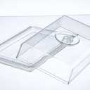 Clear Premium Acrylic Rectanglees Serving Tray with Lid (12.63" x 8.75" x 3.38") Perfect for Parties, Events, & Dining
