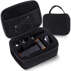 YouKnow Travel Case Compatible with WOLFBOX MF50 Compressed Air Duster - Custom Foam Organizer for Blower Tool & Accessories (Only Case) (Black)