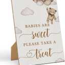 Babies are Sweet Take a Treat Sign Baby Shower Sign-811 Inches, Wildflower Wooden Sign, Gender Neutral Tabletop Decor for Gender Reveal Party, Baby Shower Party Favors Supplies Decoration-LA90 (multicoloured86)