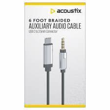 Acoustix 6 Foot Braided Auxiliary Audio Cable