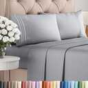 King Size 4 Piece Sheet Set - Comfy Breathable & Cooling Sheets - Hotel Luxury Bed Sheets for Women and Men - Deep Pockets, Easy-Fit, Soft and Wrinkle Free Sheets - Steel Blue Oeko-Tex Bed Sheet Set