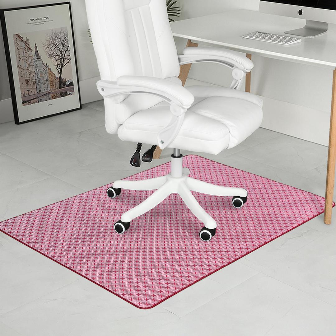 RccugmatS Office Chair Mat for Hardwood Floor, 36" x 48"Desk Mat for Hard Wood and Tile Floor, Large Anti-Slip Hard Floor Protector Rolling Chair Mat for Home Office, Red X
