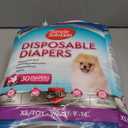 Simple Solution Female Dog Diapers  Disposable Leak-Proof Diapers for Potty Training, Incontinence, and Heat Cycle  Extra Small Fit for 914 Inch Waist  30 Count