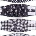 CuteBone Dog Diapers Male 4 Pack Puppy Wraps Reusable Doggie Belly Bands for Male Dogs Small Medium Large FGG01M
