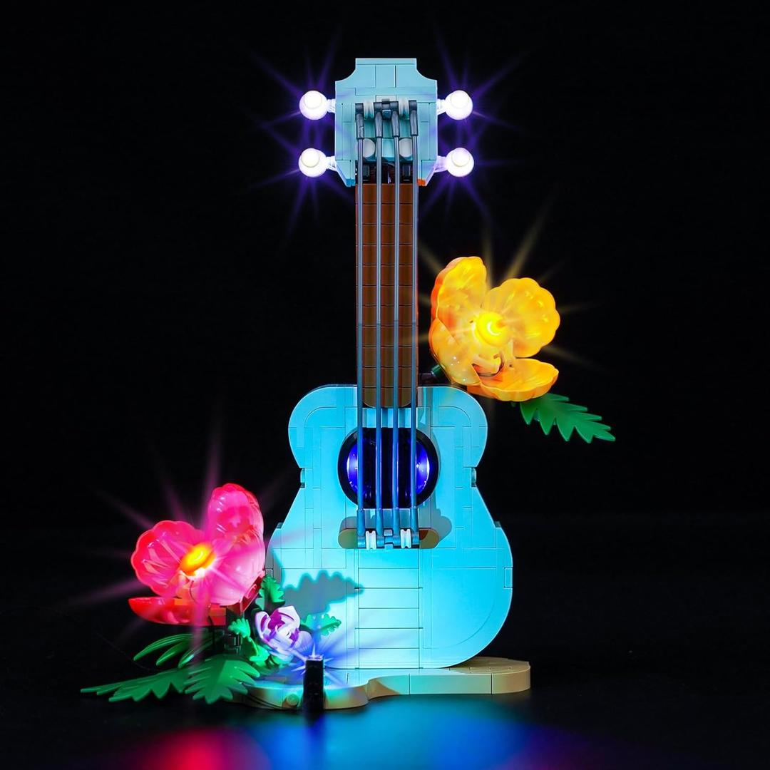 Upgraded Led Light Kit for Lego Tropical Ukulele Building Set, Compatible with Lego 31156 (Model Not Included)