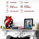 Trupoint Memorials Cremation Urns for Human Ashes, Military and Patriotic Decorative Burial Urn for Veteran Adult Men and Women, Large Red