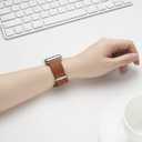 POWER PRIMACY Leather Bands Compatible with Apple Watch Band 49mm 46mm 45mm 44mm 42mm-Series 3 2 1,Genuine Leather Strap Compatible for Women Men iWatch Ultra SE Series 11 10 9 8 7 6 5 4(Brown/Silver)