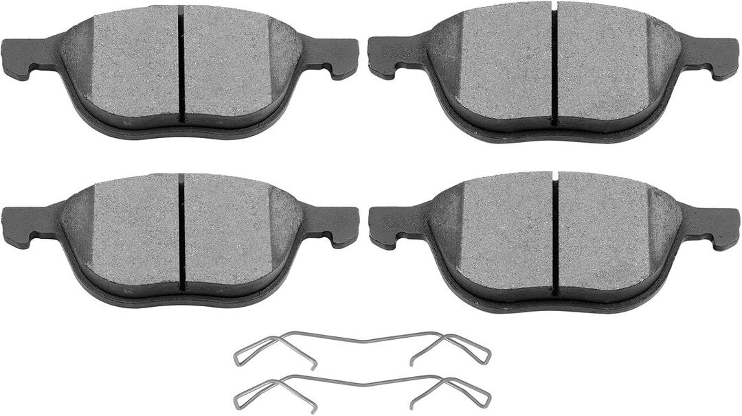 SCITOO D1044 Front Ceramic Brake Pads Sets Fit For Ford For Escape/For Focus/For Transit Connect,For Mazda 3/3 Sport/5,For Volvo C30/C70/S40/V50, Front D1044 [4PCS]